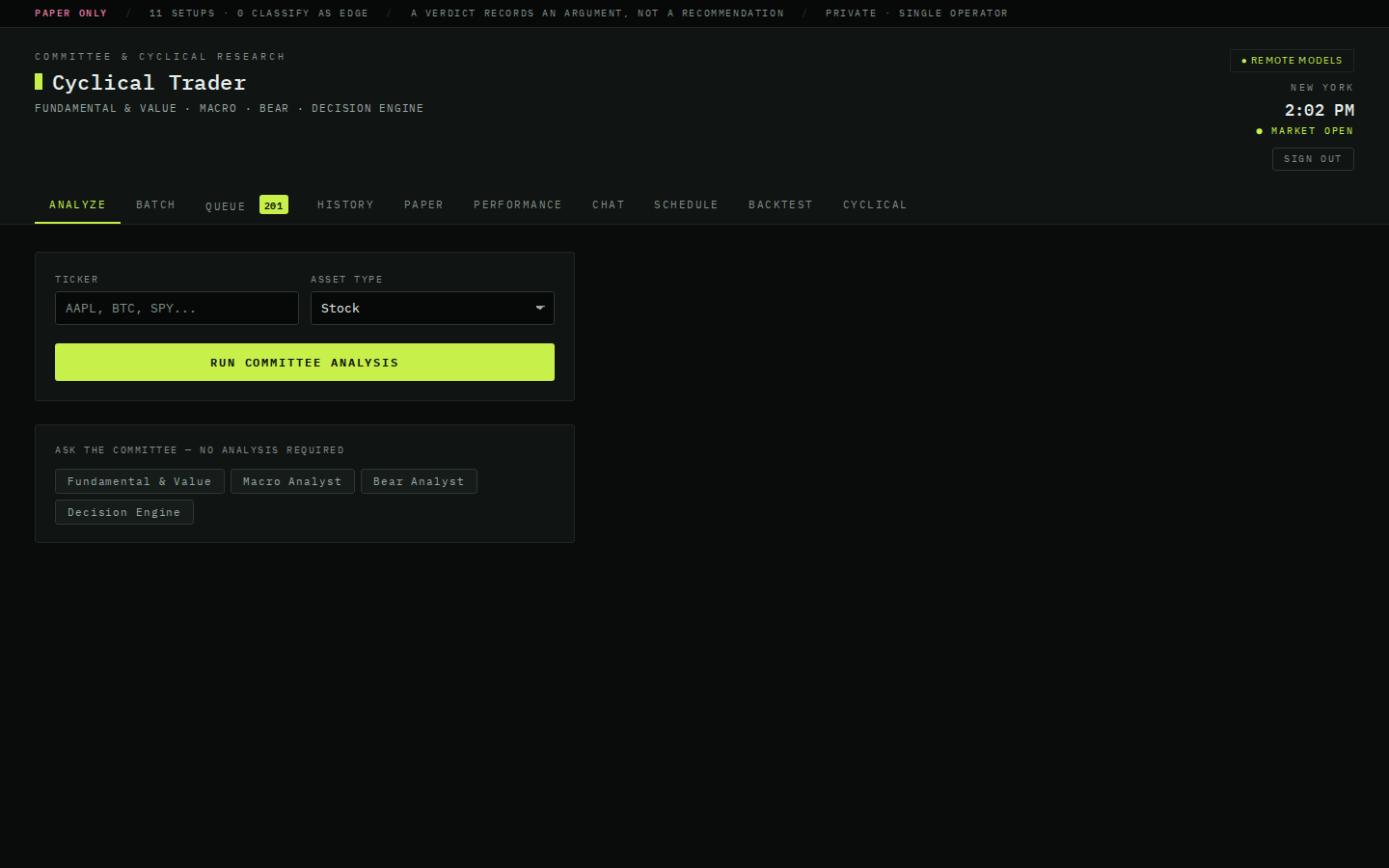 The day-to-day screen